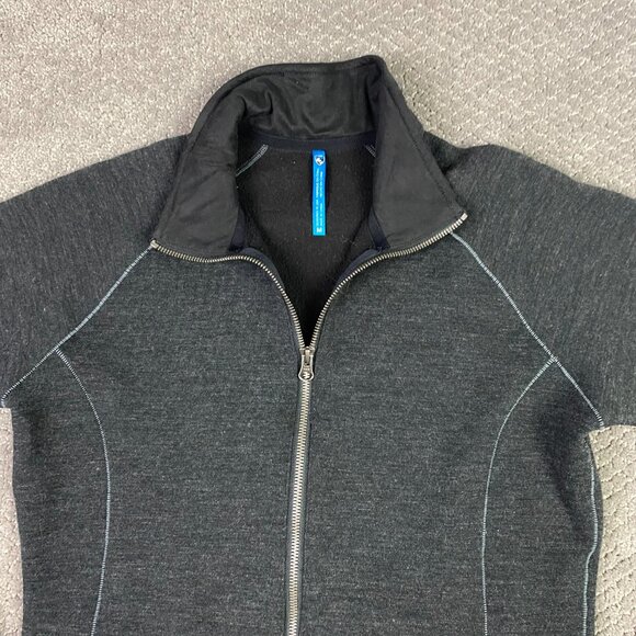 Kuhl Zuri Full Zip Sweater Women's Medium Gray Charcoal Jacket - Picture 3 of 11